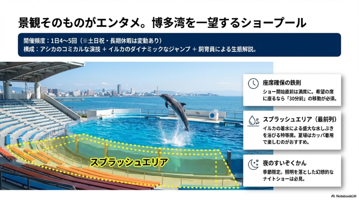 景観そのものがエンタメ。博多湾を一望するショープール