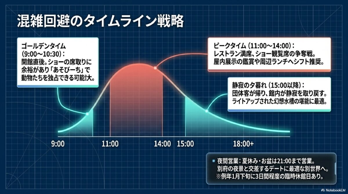 混雑回避のタイムライン戦略