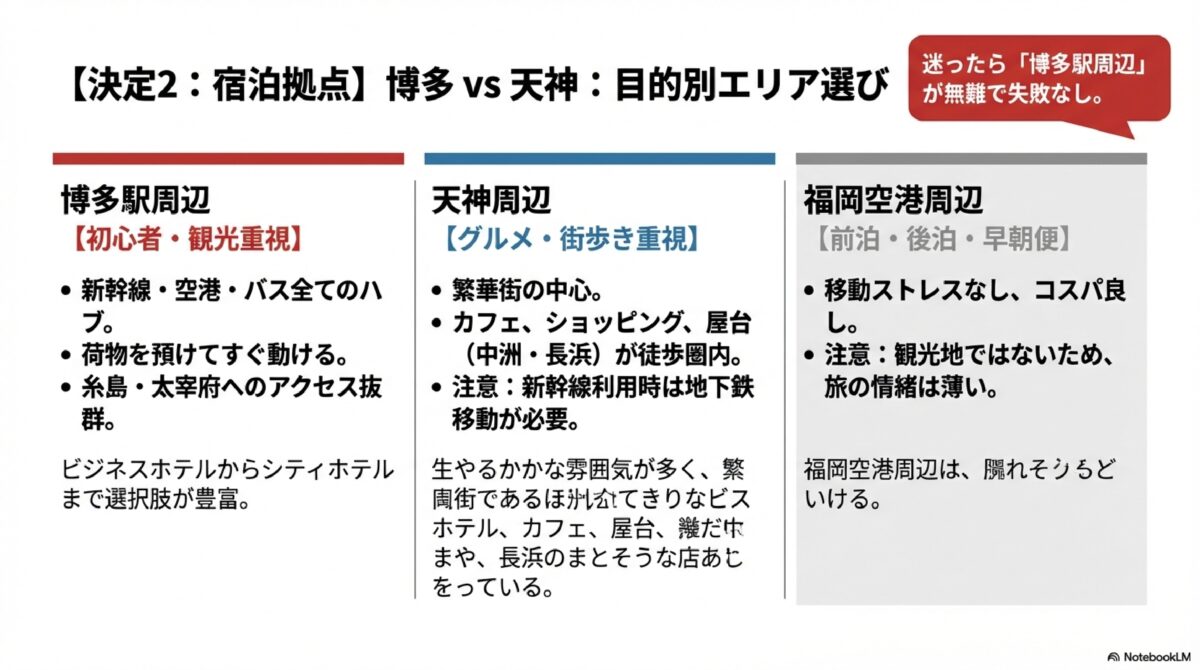 博多vs天神：目的別エリア選び