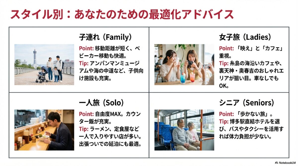 スタイル別：あなたのための最適化アドバイス