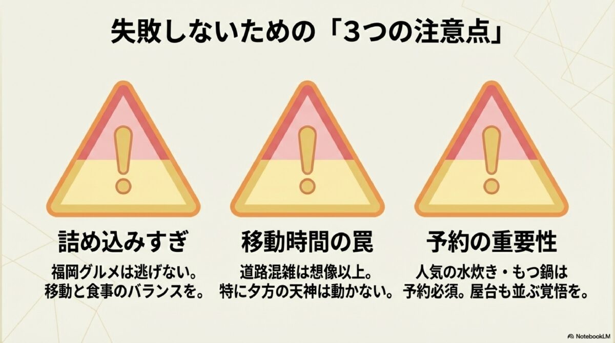 失敗しないための「3つの注意点」