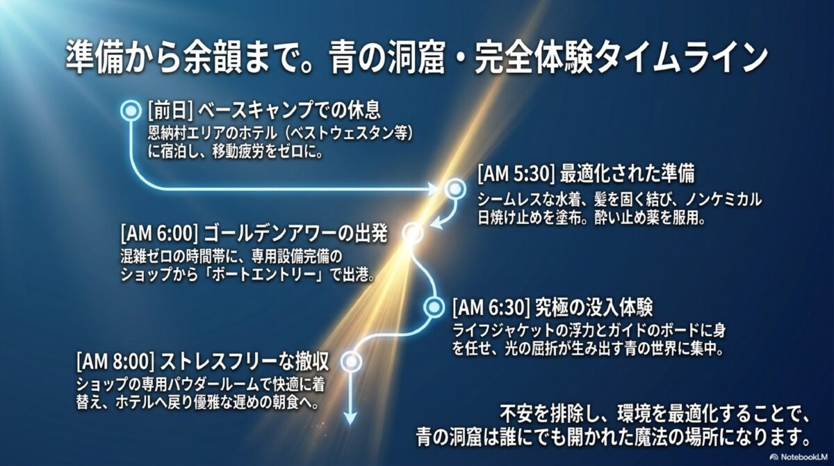 準備から余韻まで。青の洞窟・完全体験タイムライン