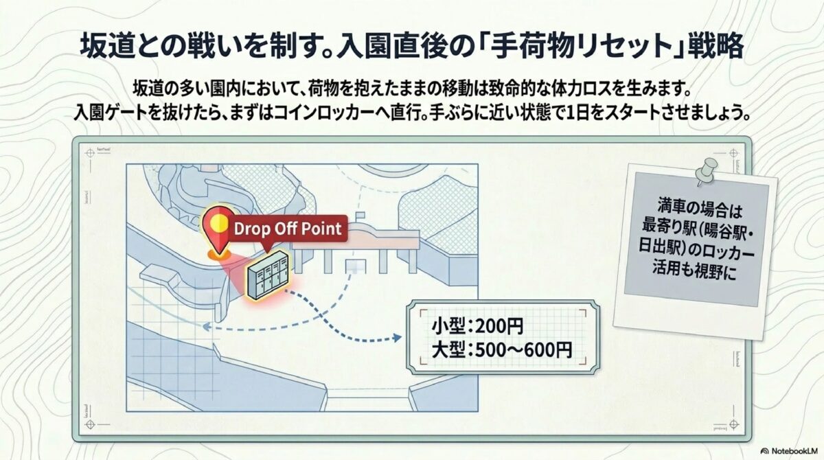坂道との戦いを制す。入園直後の「手荷物リセット」戦略