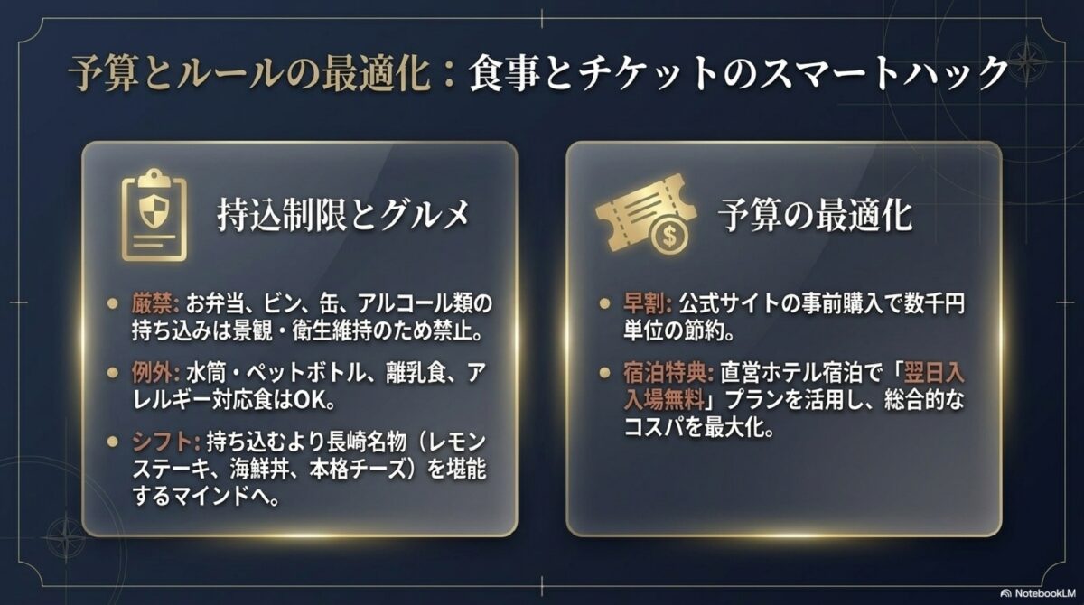 予算とルールの最適化：食事とチケットのスマートハック
