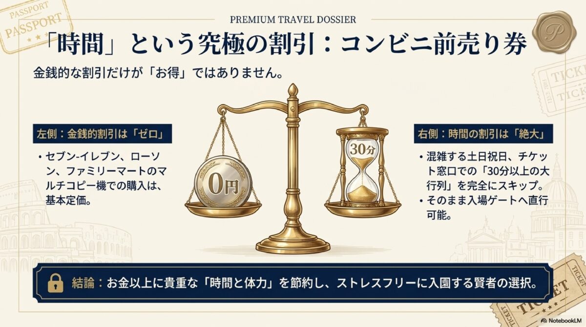 「時間」という究極の割引：コンビニ前売り券