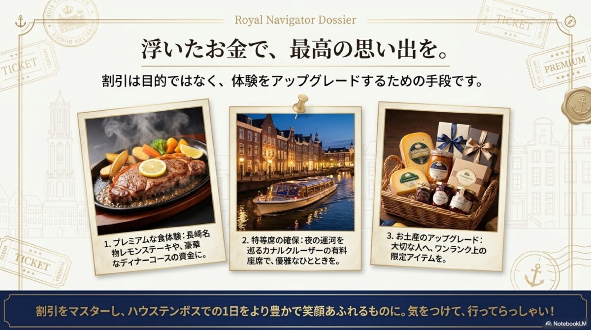 浮いたお金で、再考の思い出を。