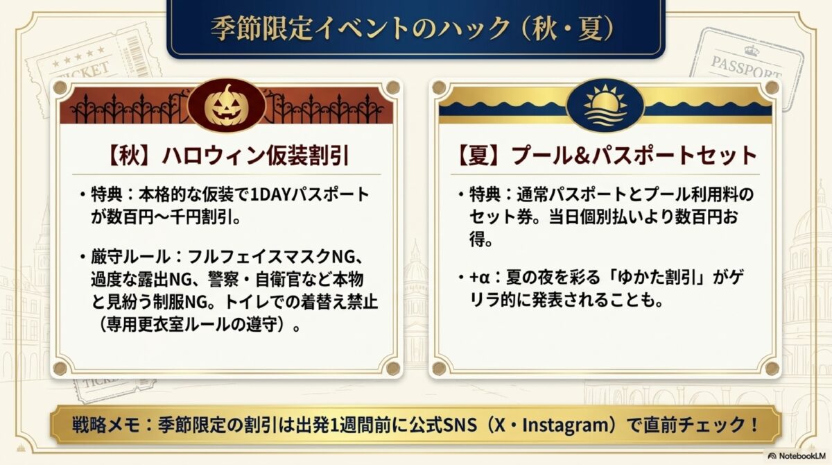 季節限定イベントのハック（秋・夏）