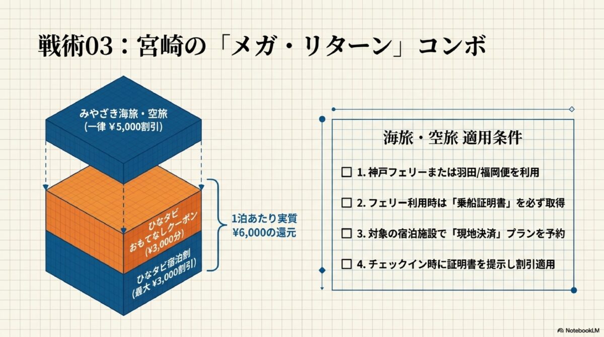 戦術03：宮崎の「メガ・リターン」コンボ