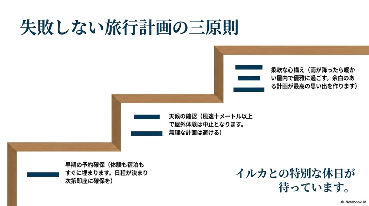 失敗しない旅行の三原則