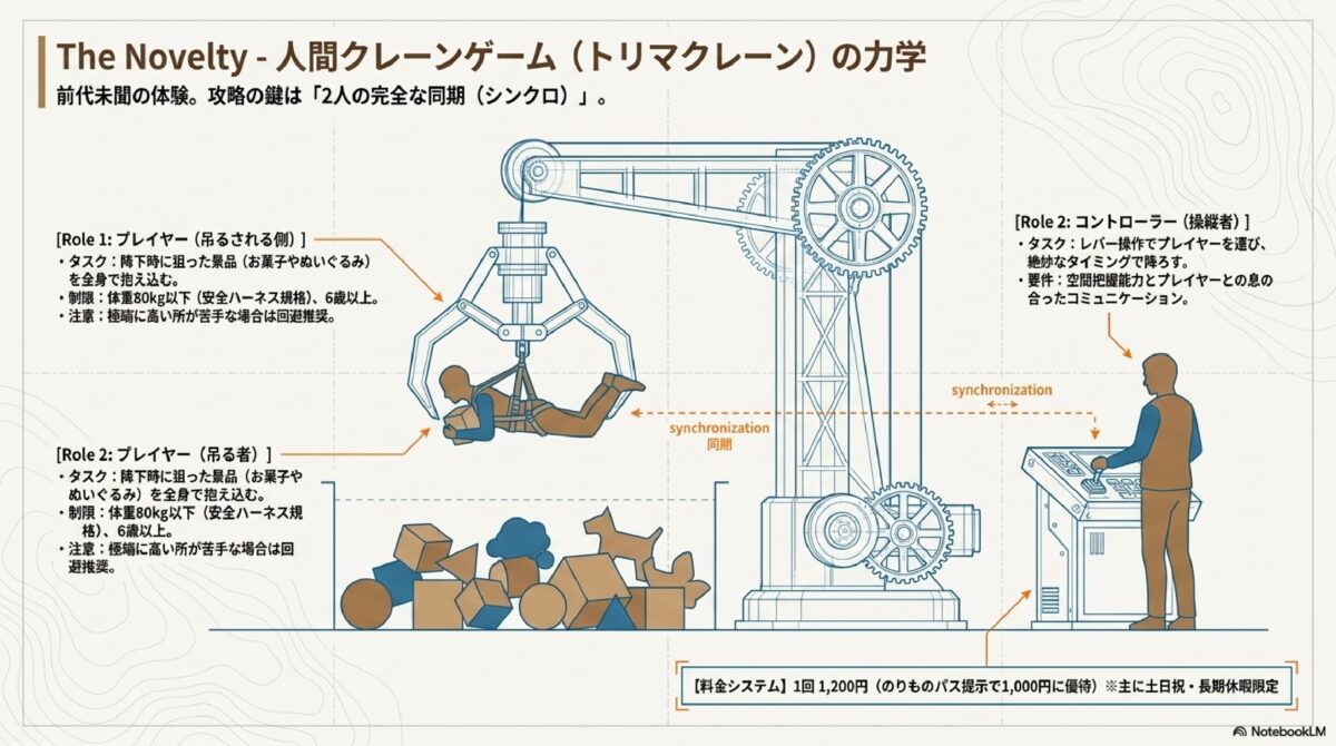 前代未聞の体験「人間クレーンゲーム」。攻略の鍵は「2人の完全な同期（シンクロ）」