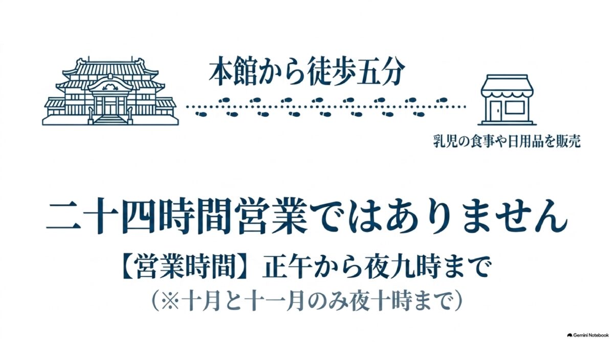 ブセナテラス敷地内コンビニの場所と営業時間