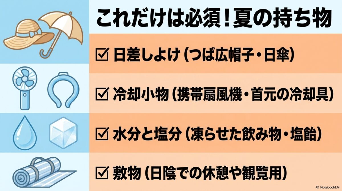 ハーモニーランドへ持っていきたい夏の持ち物一覧