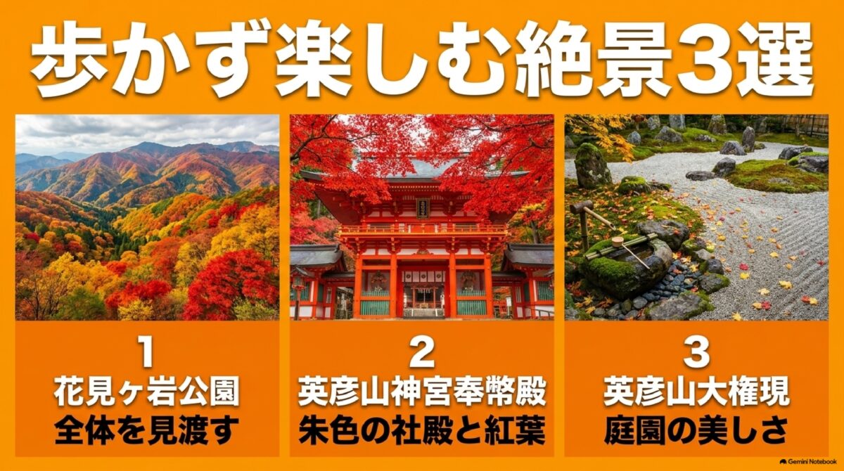 英彦山で歩かず楽しめる紅葉おすすめスポット3選