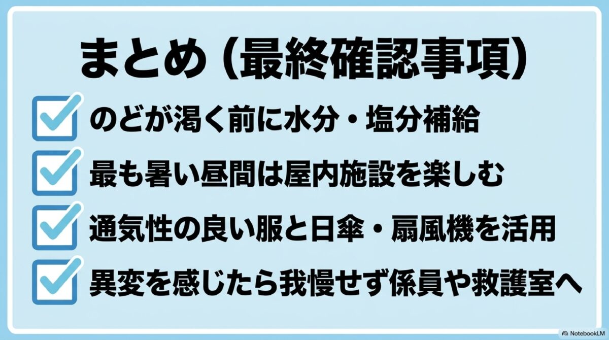 夏のハウステンボスでの熱中症で気をつけるべきことまとめ