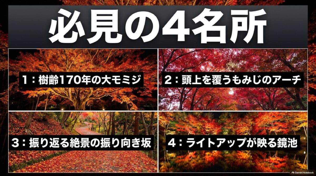 御船山楽園の大モミジや鏡池など紅葉の見どころ