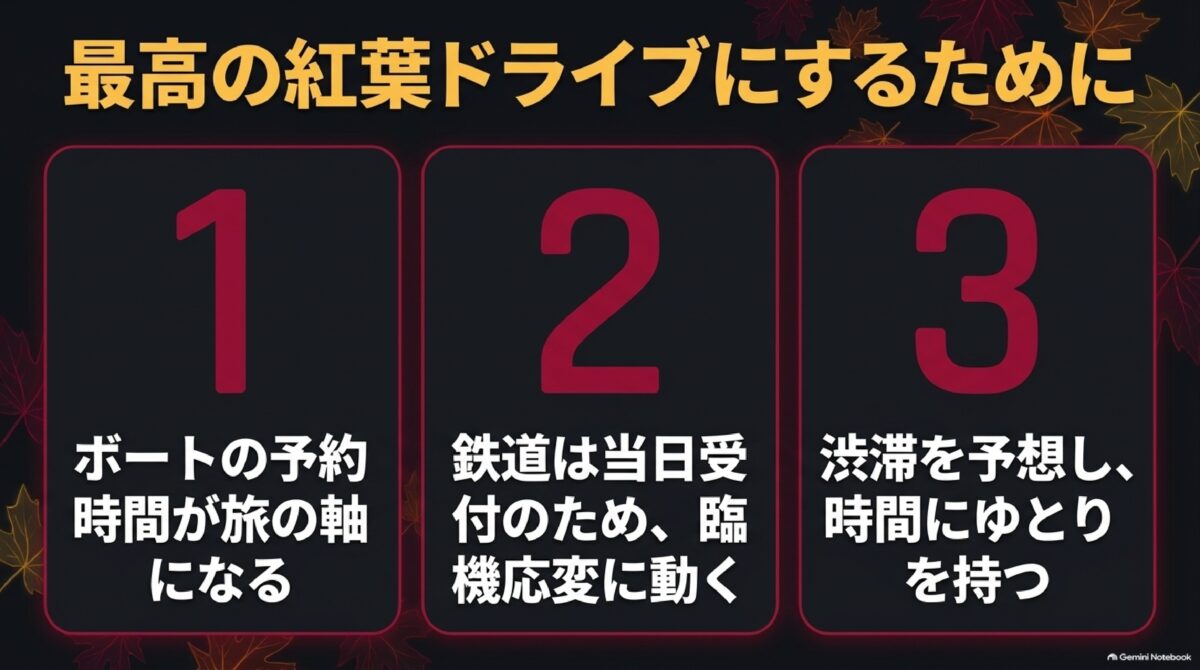 高千穂紅葉ドライブを成功させる予約・受付・時間配分のコツ