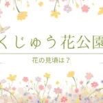 くじゅう花公園の入園料は？花の見頃やランチ人気メニューも交え九州在住ライターが解説！